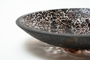 Contemporary bullseye glass bowl in panta rhei red - Irish glassware by Glass Art Ireland